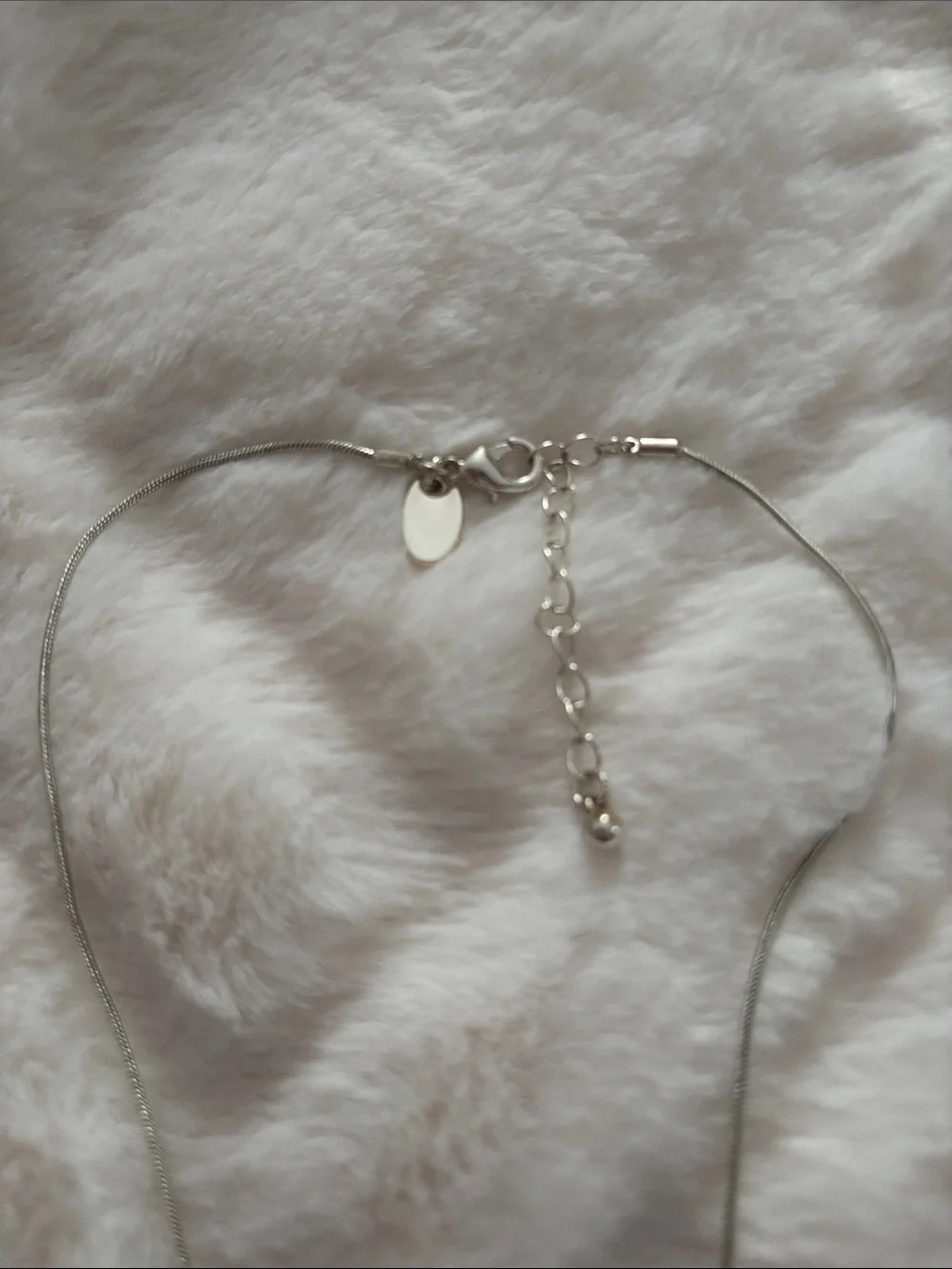 Silver Glitter Pendant Necklace - Women Jewelry
